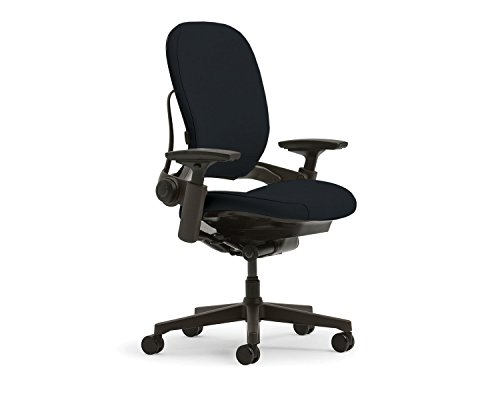 Steelcase Leap V2 ergonomic task chair in black fabric