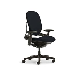 Steelcase Leap Office Chair V2 – Seven Points of Adjustability – Ergonomic Back Support Chair – Lumbar Support – 4D Adjustable Arms – Black Frame – Black Fabric