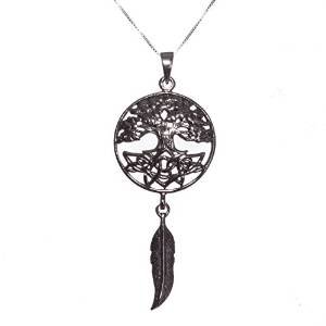 Collier arbre de vie argent sterling 925 chaîne pendentif femme Lisa Parker