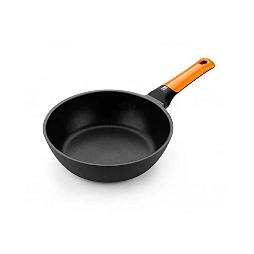 BRA Efficient Orange Sartén honda 24 cm, aluminio fundido con antiadherente Platinum Plus, apta para todo tipo de cocinas incluida inducción, libre de PFOA