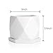 Greenaholics Ceramic Plant Pots - 5 Inch White Small Flower Planters Indoor with Drainage Hole and Saucers for Succulents and Medium Aloe, Diamond Pot Set of 2