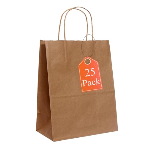 Sacs cadeaux en papier kraft avec poignées SAAN-PACK Moda | Lot de 25 pièces polyvalentes