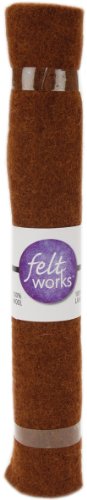 Dimensions Needle Felting Flat Felt Nutmeg Brown Roll Wool, 12'' x 12''