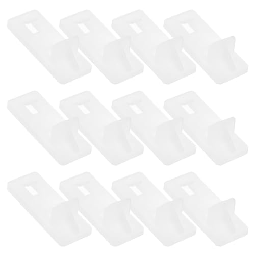 NESTINGHO Clips para Estantes de Cocina y Soportes de Plástico, 20 Piezas, Accesorios para Organización de Muebles y Archivadores Hogar