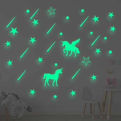 Vinilos Decorativos Unicornio Brillan en la Oscuridad
