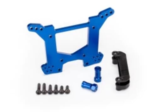 Support d'amortisseurs arrière Traxxas Rustler 4x4 VXL TRX6738X en aluminium bleu