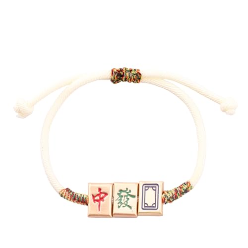 Gzrlyf Mahjong Lucky Bracelet for Women Mahjong Tile Bracelet Mahjong