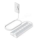 電源タップ スイッチ付き 延長コード 2m 薄型プラグ usb たこあしコンセント 拡張 TESSAN 12個AC口 3個USBポート テーブルタップ 壁掛け マルチ oa 蛸足コンセント たこあし配線 節電 省エネ 雷ガード