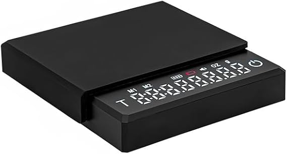 Glomc Balance pour espresso Compacte 0,1g Rechargeable Type-C Balance(Black)
