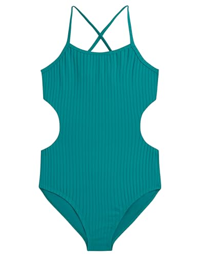 Image of Kanu Surf Girls' Amelia UPF 50 Double Cut-Out Banded One Piece Swimsuit