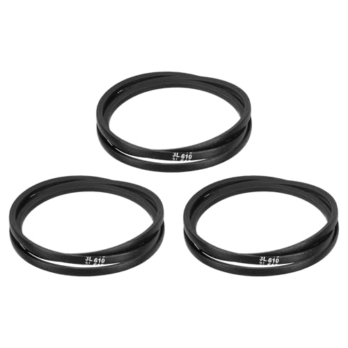 uxcell 3 Pcs 3L610 Classic Wrapped Rubber V-Belt, 61"(1549mm) Outside Circumference, 3L Profile V Belt 3/8" Width 7/32" Height