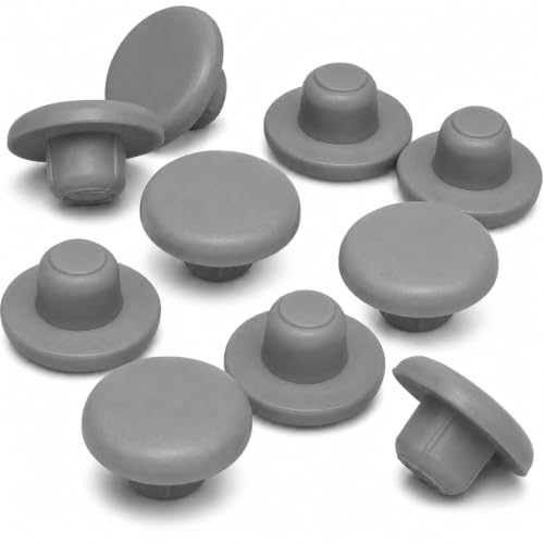 Image of (Pack of 40) Window Gray Plastic Hole Plugs 0.31 inch x 0.16 inch (8 x 4 mm), Drill Hole Cover Caps, Furniture Hole Plug, Screw Hole Plugs