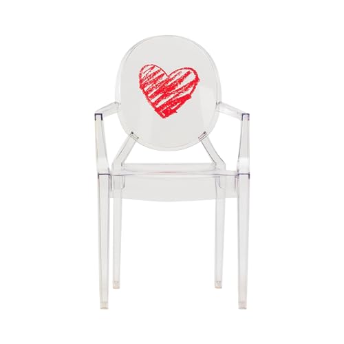 Kartell Lou Lou Ghost Sedia per Bambini, Trasparente/Cuore