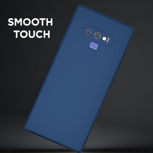 Image of Outlouders Back Cover for Samsung Galaxy Note 9 | Camera Protection | Durable Soft Matte Silicone Bumper Case (Blue)