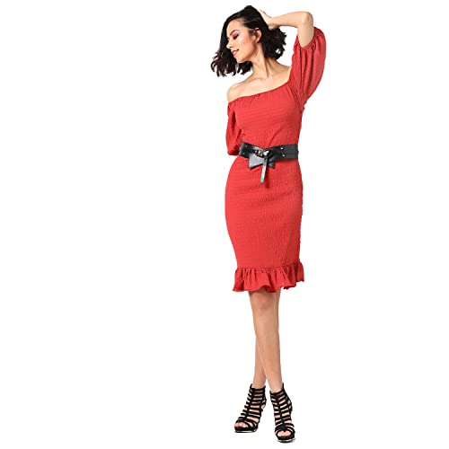 Image of Haute Sauce Black Solid Waist Belt (AZ HSBL1080)