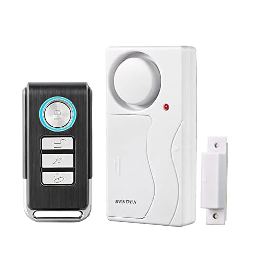 Hendun Kabelloser Tür-Alarm mit Fernbedienung, Diebstahlschutz-Fensteralarm, Kontaktsensoralarm, Innenpool Tür-Alarm, Einstiegsglocke