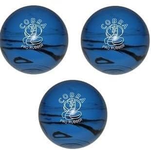 EPCO Duckpin Bowling Ball - Cobra Pro Rubber - Blue & Black (4 3/4 inch- 3lbs. 6oz.) - 3 Balls