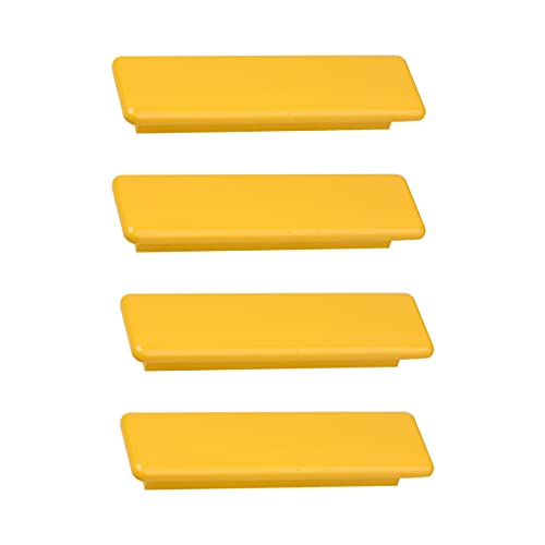CcHhyyt Botones de madera para muebles infantiles, 4 unidades, 64 mm, color amarillo Cover