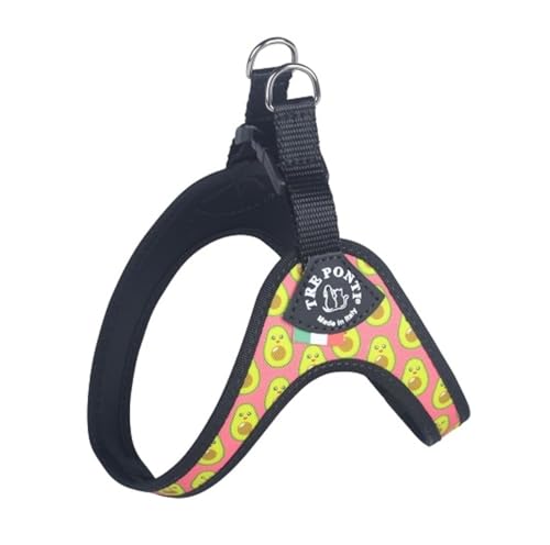 Tre Ponti Geschirr Easy Fit Vibes Avocado Flamingo Click-Verschluss, Farbe:Avocado, Größe:Gr.3.5/46-49cm / bis 9kg