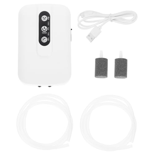 Mikikit 1 Set USB Rechargeable Aquarium Air Pump Battery Fish Tank with Output for Enhanced Oxygenation and Healthy