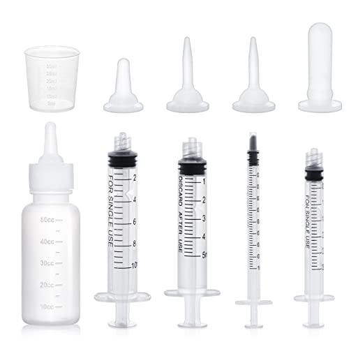 Tchrules 10 Pcs Nipple For Kittens Puppies Bottles For Nursing Feeding Syringe Tube Measuring Cup Silicone Pet Puppy Feeding Bottle Nipple For Squirrels Dogs Cats Rabbits Small Neutral Animals #TOP16