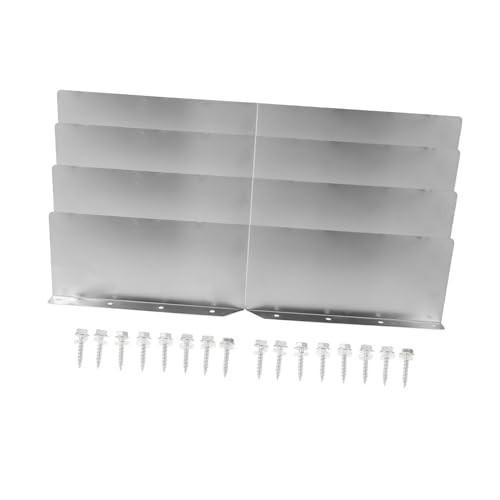 DOITOOL 4 Stück Teiliges Regenwasser dachrinnen spritzschutz Gebogene Aluminium dachrinnenabweiser für Hausecken Wasserabweisend Langlebig Schützt Fundament und Garten vor Wasserschäden