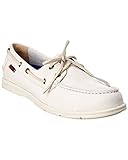 Sebago Mens Litesides Two-Eye White Leather 10.5 M