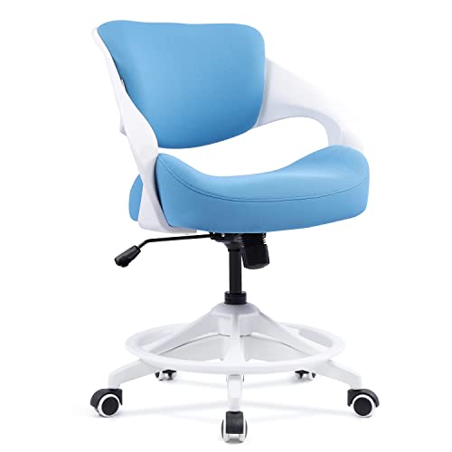 BOJUZIJA Ergonomic Office Computer Desk Chair,Kids Chair, Lumbar Support and Height Adjusable 360° Degree Rotary Pedal Function - Blue BOJUZIJA Ergonomic Office Computer Desk Chair,Kids Chair, Lumbar Support and Height Adjusable 360° Degree Rotary Pedal Function - Blue
