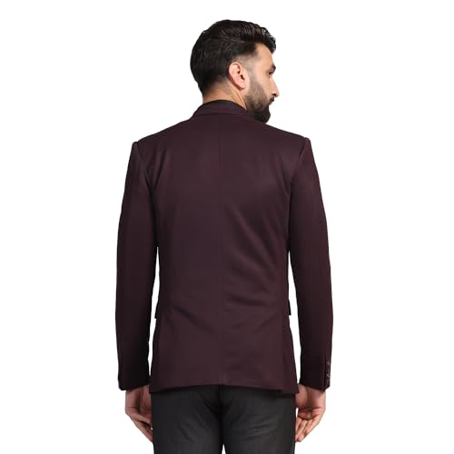 Image of TAHVO Men Blazer Lycra Fabric Slim Fit Single Breasted Blazer