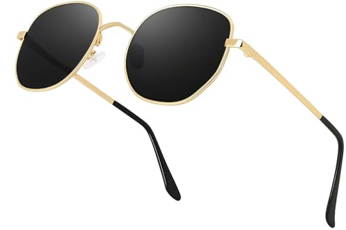 Image of IFLASH UV Protected Hexagonal Small Octagonal Sunglasses for Men and Women