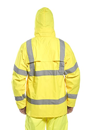 Portwest Warnschutz-Regenjacke in Größe XL für optimale Sichtbarkeit
