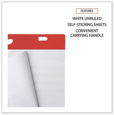 Miniatura 3 de Universal Almohadilla de caballete autoadhesiva, sin rayas, 25 x 30, blanco, 30 hojas, 2cartón