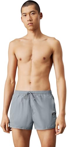 Calvin Klein Bañador Hombre Runner Secado rápido, Gris (Quarry), M