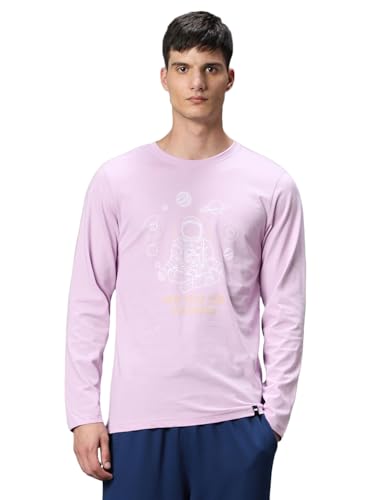 Image of Bewakoof Men's Graphic Printed 100% Cotton T-Shirt - Regular Fit, Round Neck, Full Sleeves