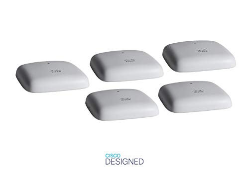 Image of Cisco Business 140AC Wi-Fi Access Point | 802.11ac | 2x2 | 1 GbE Port | Ceiling Mount | 5 Pack Bundle | Limited Lifetime Protection (5-CBW140AC-D)