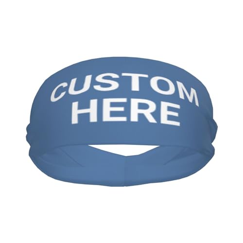 Image of Custom Sports Headband Custom Sweatband Bandana Add Your Image Logo Text Number. Bulk Custom Men Or Women Moisture Wicking Ventilate Elastic Headband