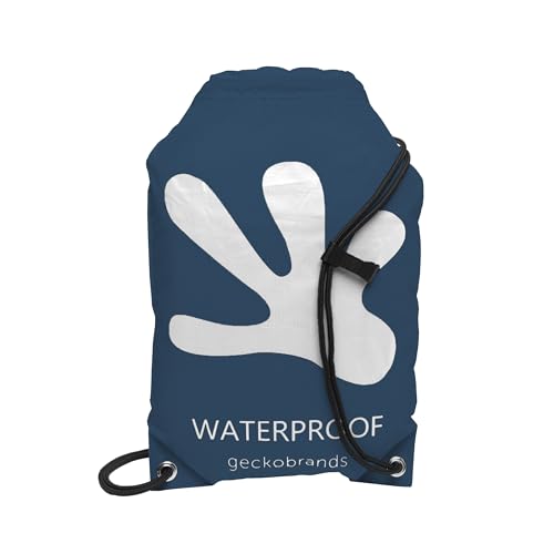 Image of geckobrands Embark 10L Drawstring Backpack - Waterproof, Lightweight Dry Bag for Beach, Hiking, and Light Water Activities