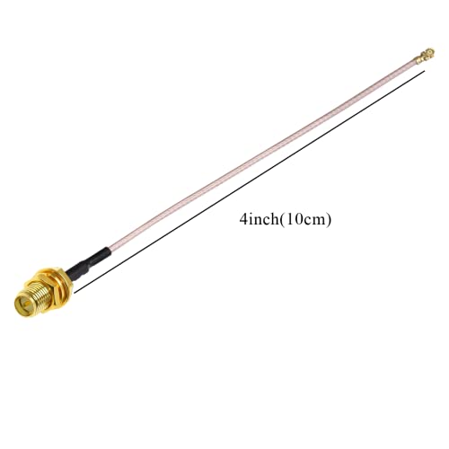 TUOLNK Kabel koncentryczny RP-SMA do IPX UFL U.FL do RPSMA żeński kabel koncentryczny do mini PCI Wifi antena przedłużająca kabel antenowy 4 cale (10 cm) 5 szt. RG178