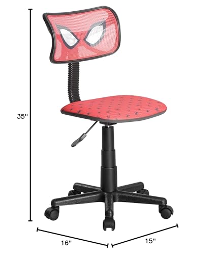Image of Marvel Spiderman Adjustable Swivel Mesh Rolling Desk Chair, for Kids, Teens and Adults