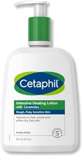 CETAPHIL Intensive Healing Lotion with Ceramides 16 oz For Dry, Rough, Flaky Sensitive Skin 24-Hour Hydration Fragrance, Paraben & Gluten Free