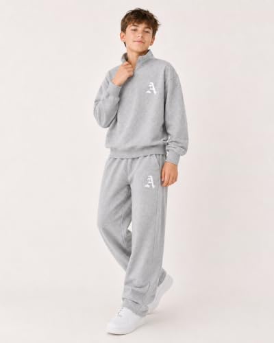Image of Cakaner Boys Color Block Button Down Shirt and Jogger Pants Button Up Sweatsuits Sets (Size: 5-12T)