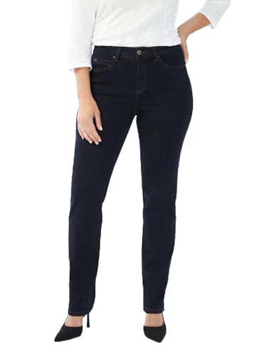FDJ French Dressing Jeans Women's Classic Denim Straight Leg Jean, Olivia Slightly Curvy Fit, Midnight Blue