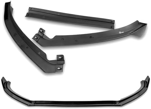 3 Pieces Front Bumper Lip Spoiler Splitter Side Body Kit Trim Protection Compatible with 2011-2014 Volkswagen Jetta 6 MK6, 2012 2013 (Painted Black)