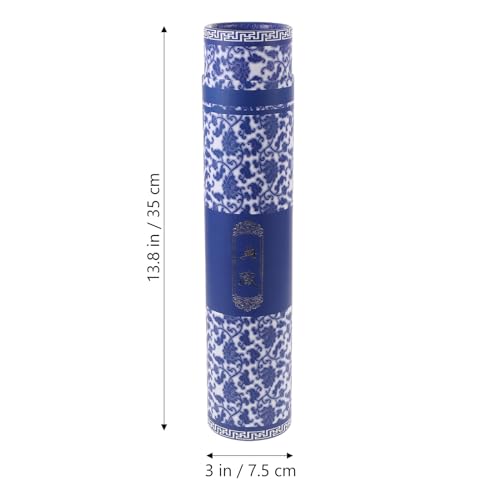 Image of VILLCASE Painted Tube Calligraphy and Painting Box 5.37X1.15 Inch Durable Art Tube with Secure Caps for Poster Storage and Drawing Transport Organizer