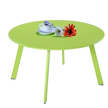 Alternative view of Grand patio Round Steel Coffee Table, Weather Resistant Patio Side Table, Outdoor & Indoor Metal Round End Table with Square Feet, Great for Backyard, Patio, Deck, Green