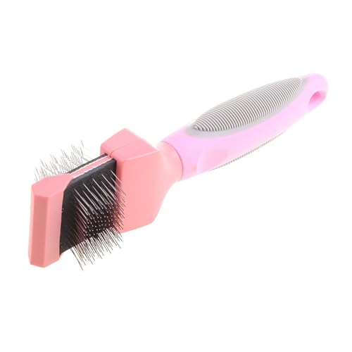 Cepillo para desenredar el desprendimiento de pelo con mango ergonómico rosa