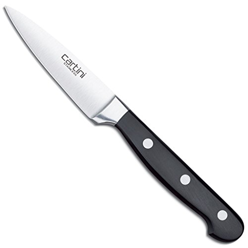 Cartini Paring Knife,Stainless Steel 420,Black
