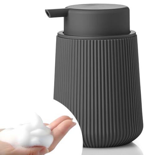 Image of YAUKPH Striped Foaming Hand Soap Dispenser Dark Gray
