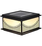 Quinlirra Outdoor Solar Post Light, Solar Pillar Lights Modern LED Fence Deck Cap Lamp IP65 Waterproof Lantern Luxury Landscape Column Light - View #8