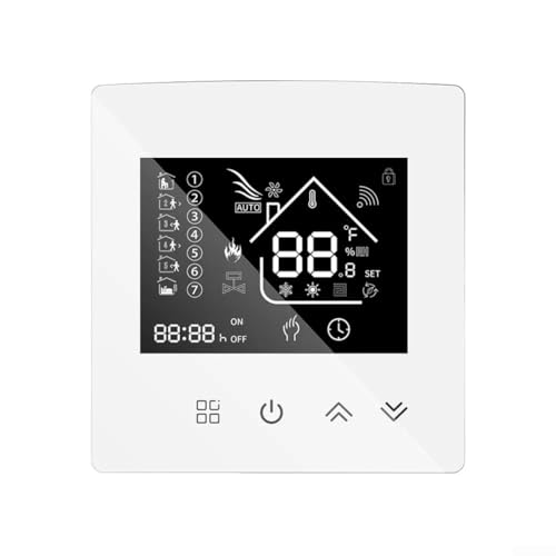 Termostato WiFi inteligente, para Tuya eléctrico o agua calefacción por suelo radiante microcontrolador controlador de temperatura termostato digital habitación (calefacción por suelo radiante